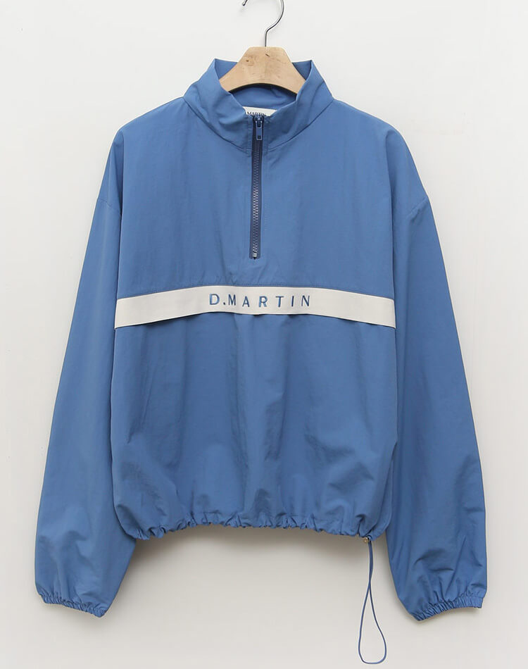 2WAY バイカラー ハーフジップ ナイロン ジャージ 