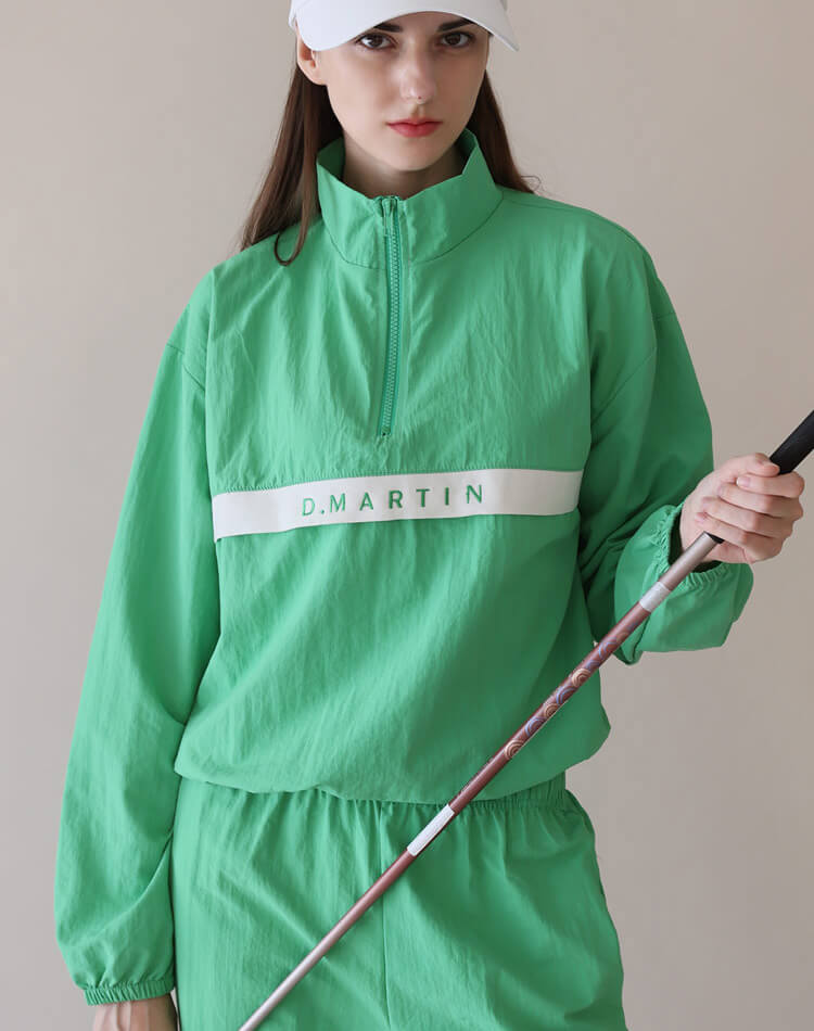 2WAY バイカラー ハーフジップ ナイロン ジャージ 