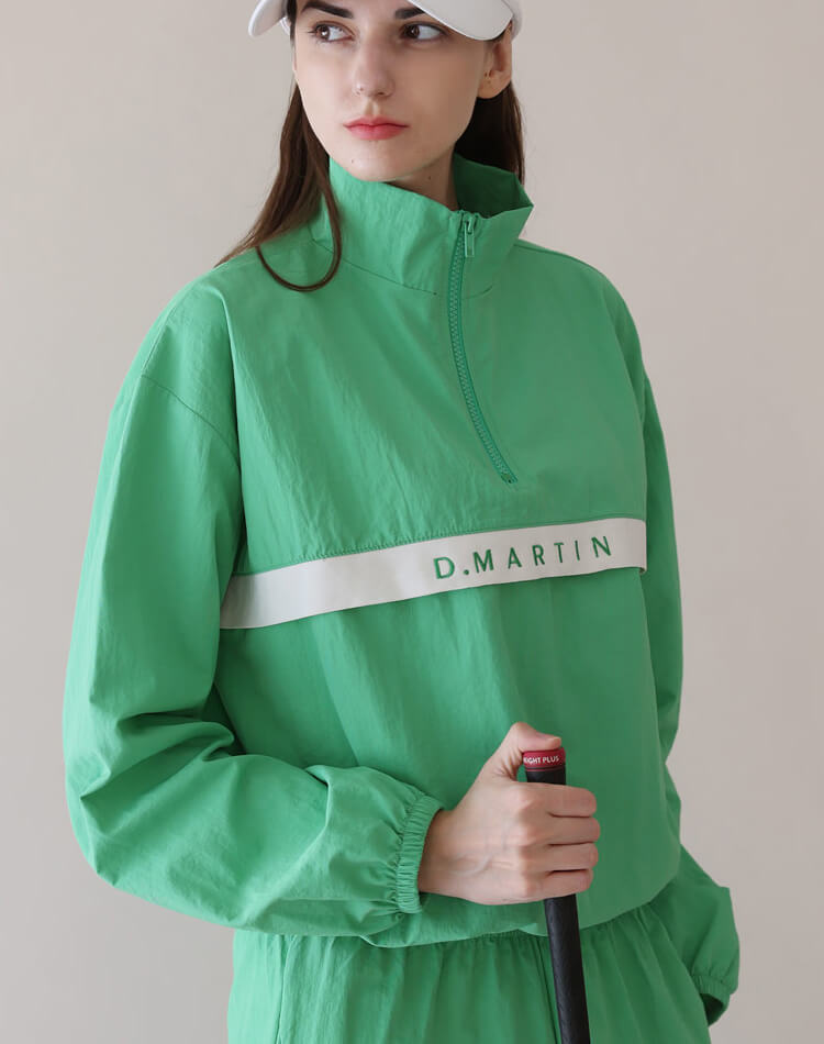 2WAY バイカラー ハーフジップ ナイロン ジャージ 