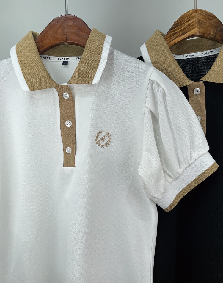 新品】サウスケープゴルフウェア ハイネック 花モチーフ