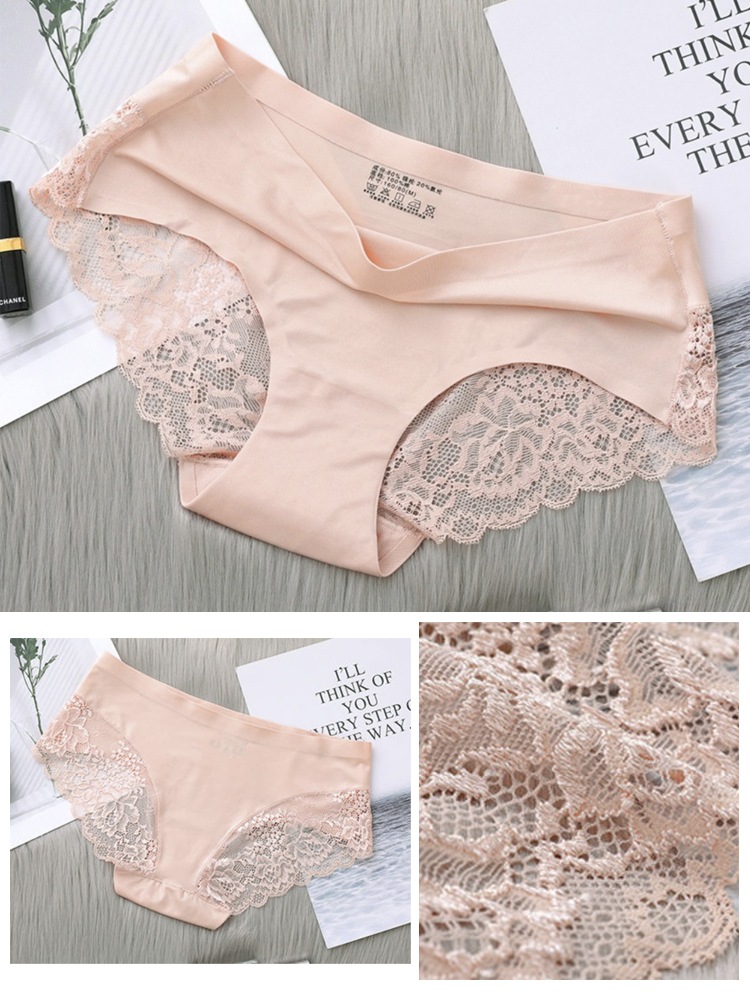 M-3L ひびきにくい レース切り替え レディースショーツ