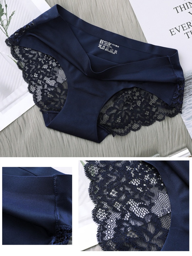 M-3L ひびきにくい レース切り替え レディースショーツ