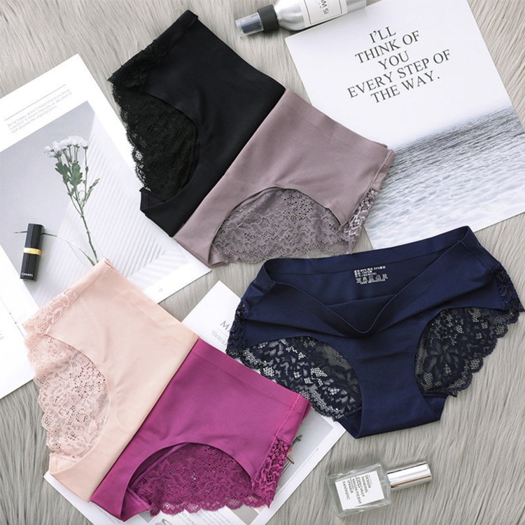 M-3L ひびきにくい レース切り替え レディースショーツ