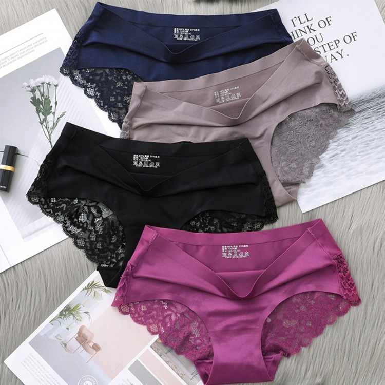 M-3L ひびきにくい レース切り替え レディースショーツ