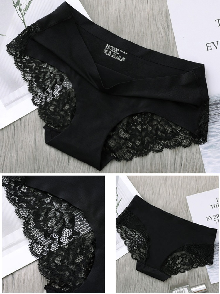 M-3L ひびきにくい レース切り替え レディースショーツ