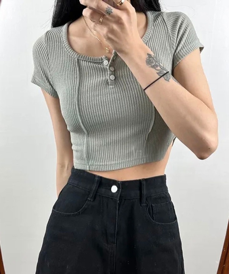 ヘンリーネック ルーズ Tシャツ 5色 半袖 トップス 韓国 nr9816 楽天市場】Tシャツ レディース 5分袖 春 夏 トップス 薄手