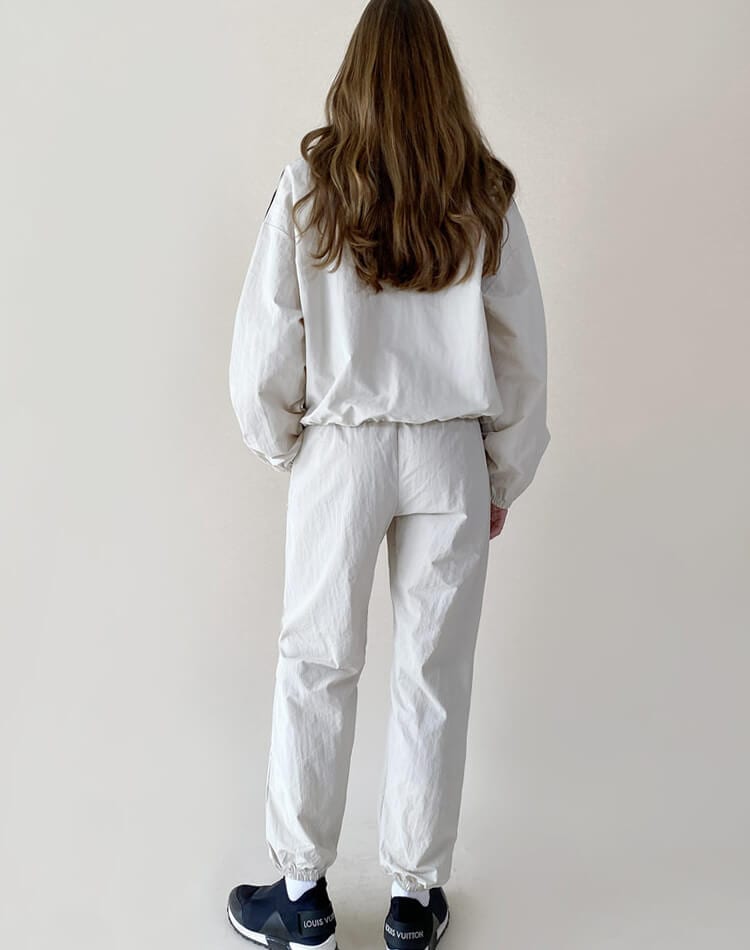 2WAY 配色 ハーフジップ ナイロン ジャージ 上下 