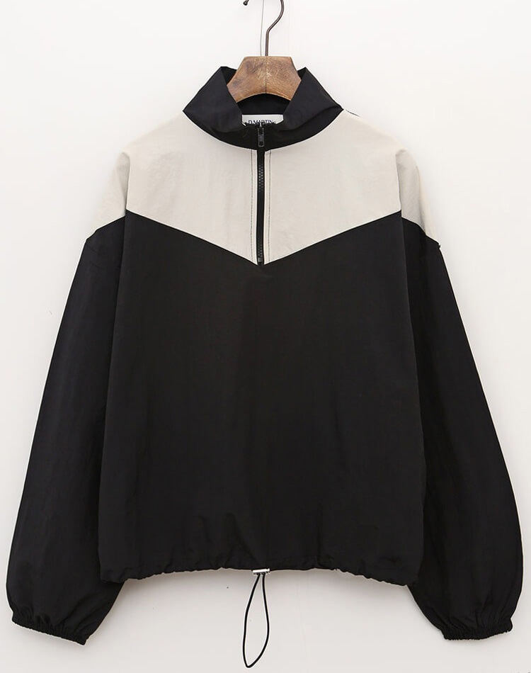 2WAY 配色 ハーフジップ ナイロン ジャージ 上下 