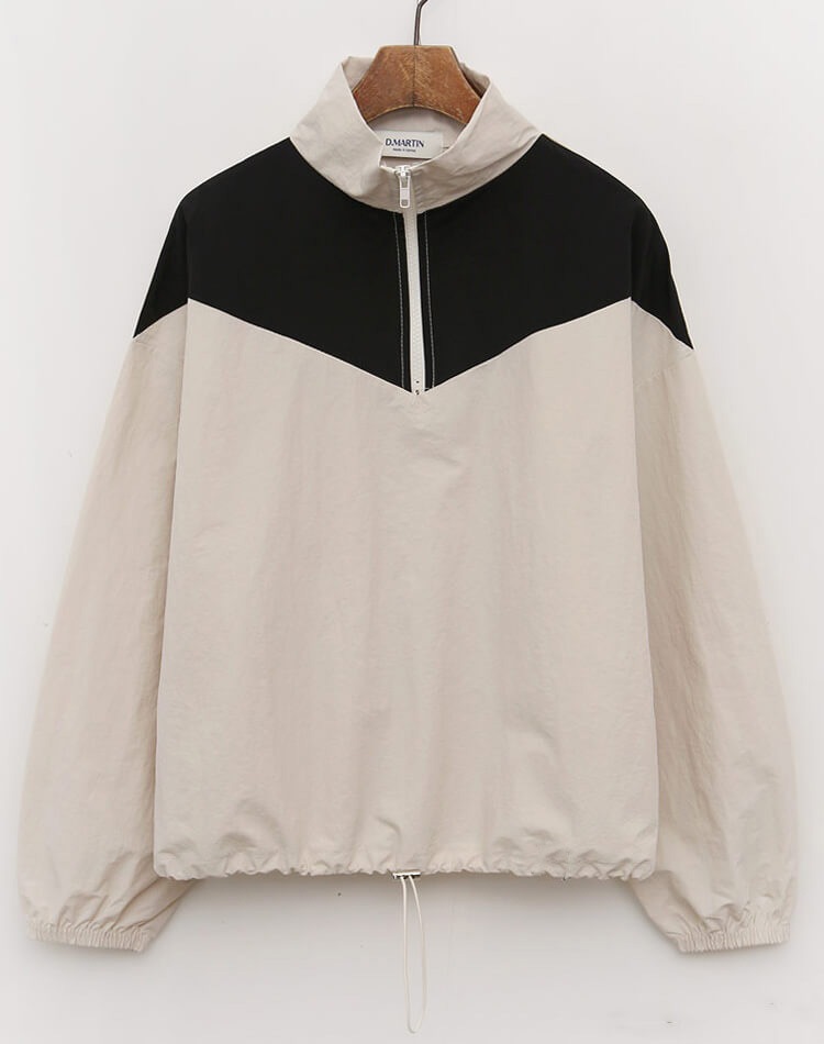 2WAY 配色 ハーフジップ ナイロン ジャージ 上下 