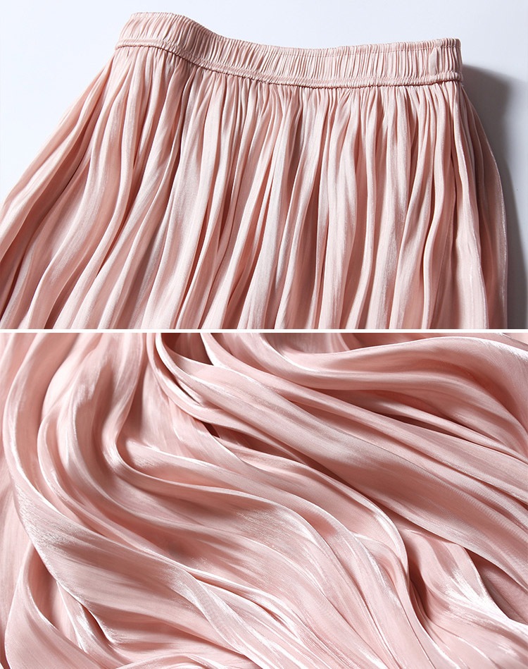 シャイニー ギャザー ロングスカート