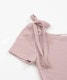 ショルダー リボン クロップド 半袖 Tシャツ