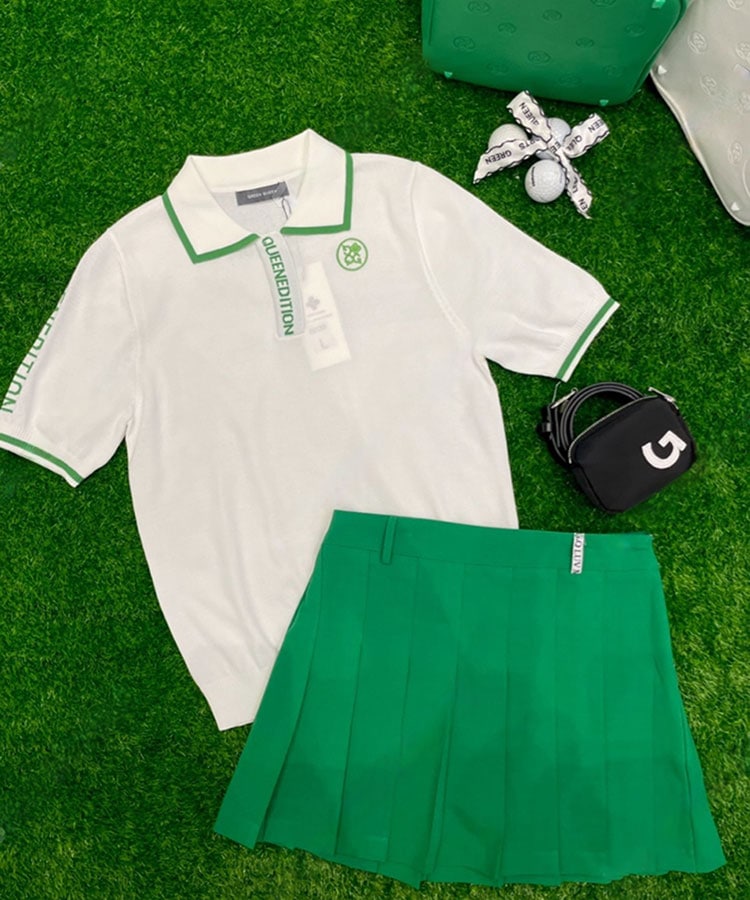 半袖 メッシュ シアー ポロシャツ 韓国ゴルフウェア

