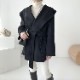 フード付 ショールカラー ガウン ショート丈 コート