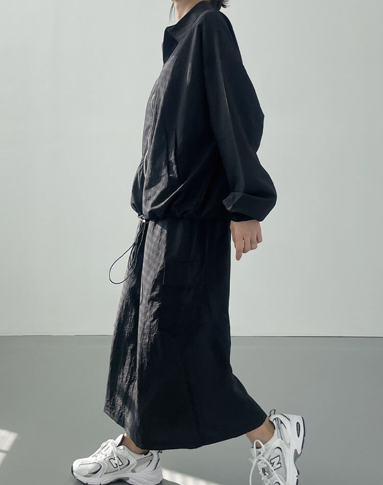 上下 セットアップ レディース カーゴスカート スタジャン