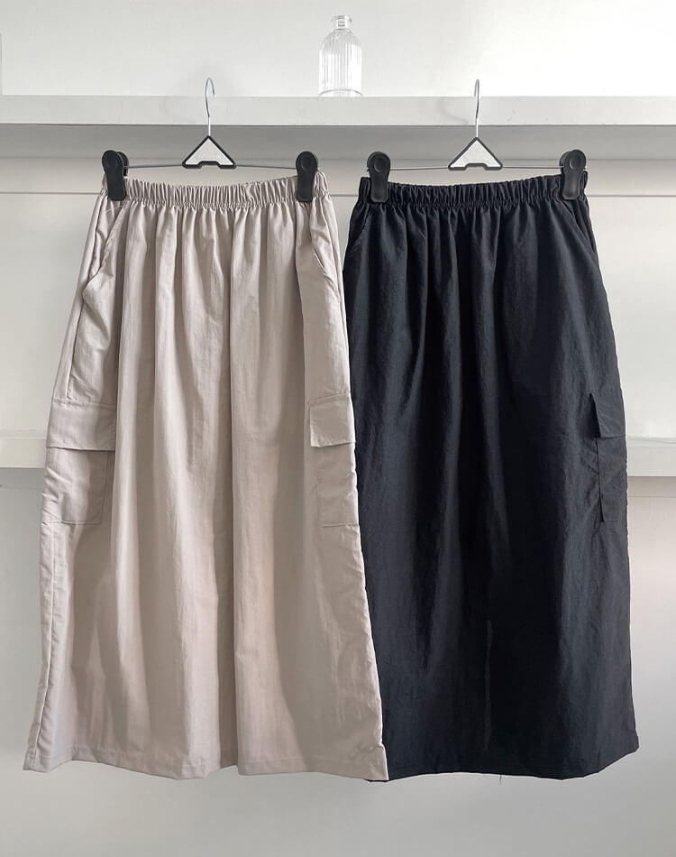 上下 セットアップ レディース カーゴスカート スタジャン