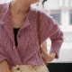 ふんわりレトロ ケーブル編み  ニットカーディガン