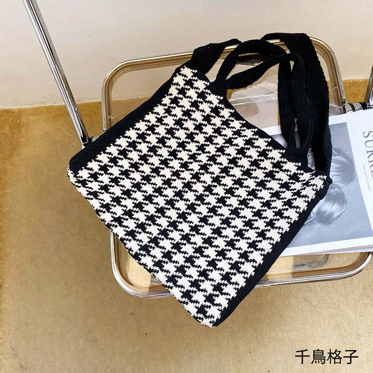 モノトーン ニット トートバッグ バッグ
