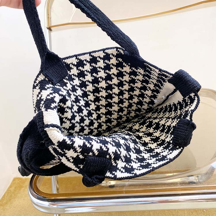 モノトーン ニット トートバッグ バッグ