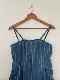 ストライプ柄 ロング丈 キャミソール デニム サロペット