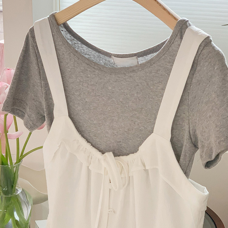 半袖 スリムフィット シンプル パステル Tシャツ