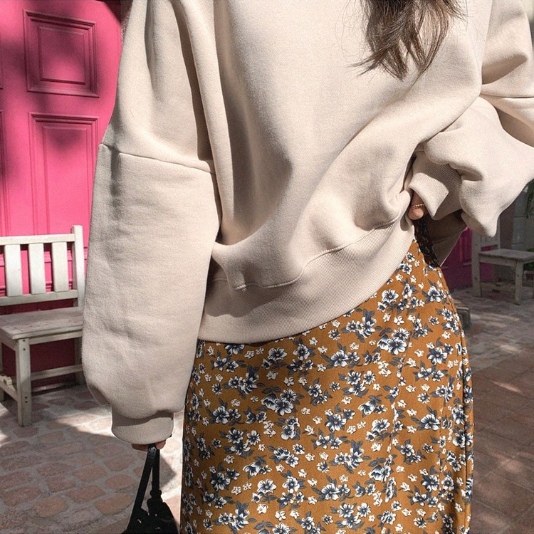 裏起毛 ハーフハイネック スウェット トレーナー