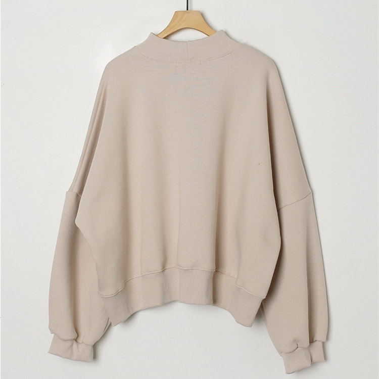 裏起毛 ハーフハイネック スウェット トレーナー