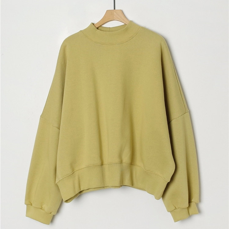 裏起毛 ハーフハイネック スウェット トレーナー