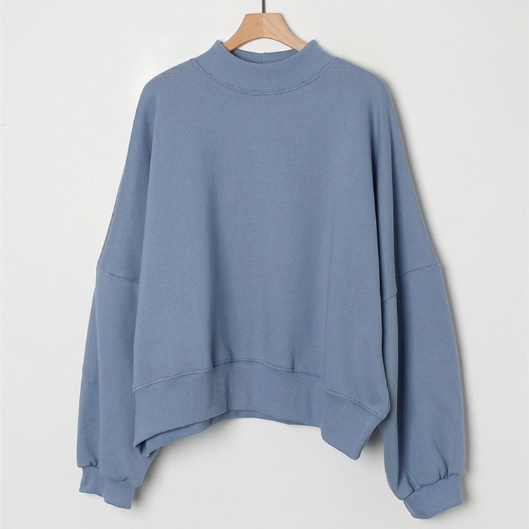 裏起毛 ハーフハイネック スウェット トレーナー