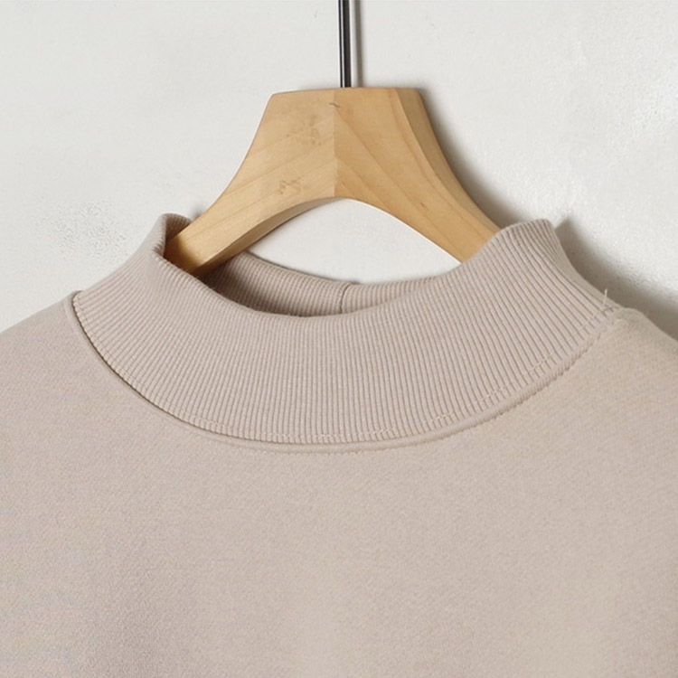 裏起毛 ハーフハイネック スウェット トレーナー