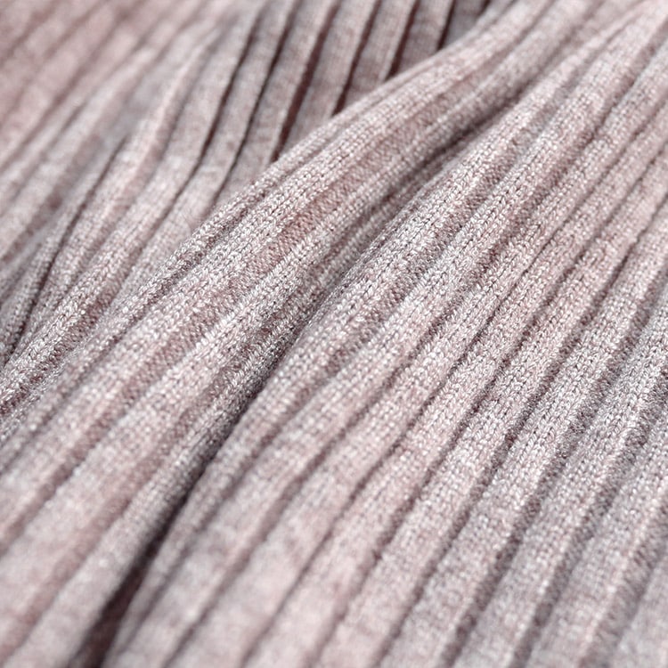 リブ編み セーター ワイドパンツ ニットアップ