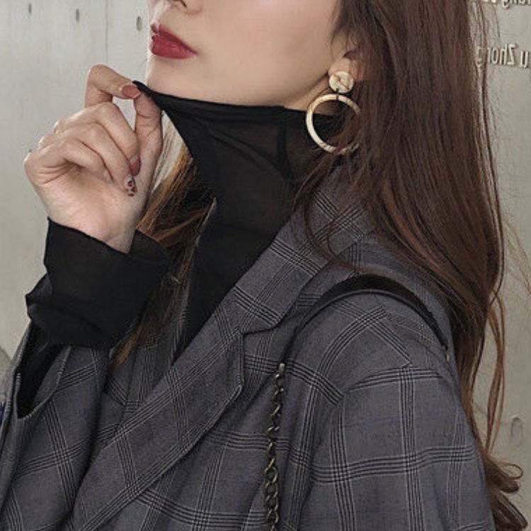 薄手 ハイネック シースルー インナー