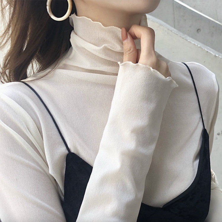 薄手 ハイネック シースルー インナー