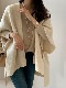 ストール風 オープンフロント ニットベスト ポンチョ