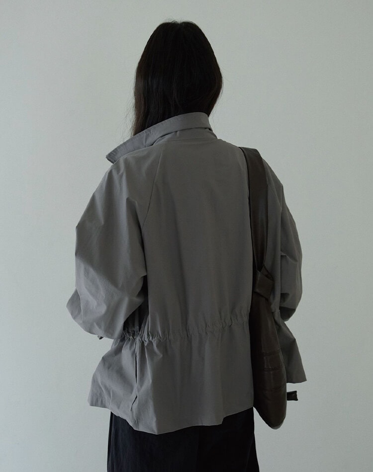 ゆったり くすみカラー 上品 ジップアップ アウター 