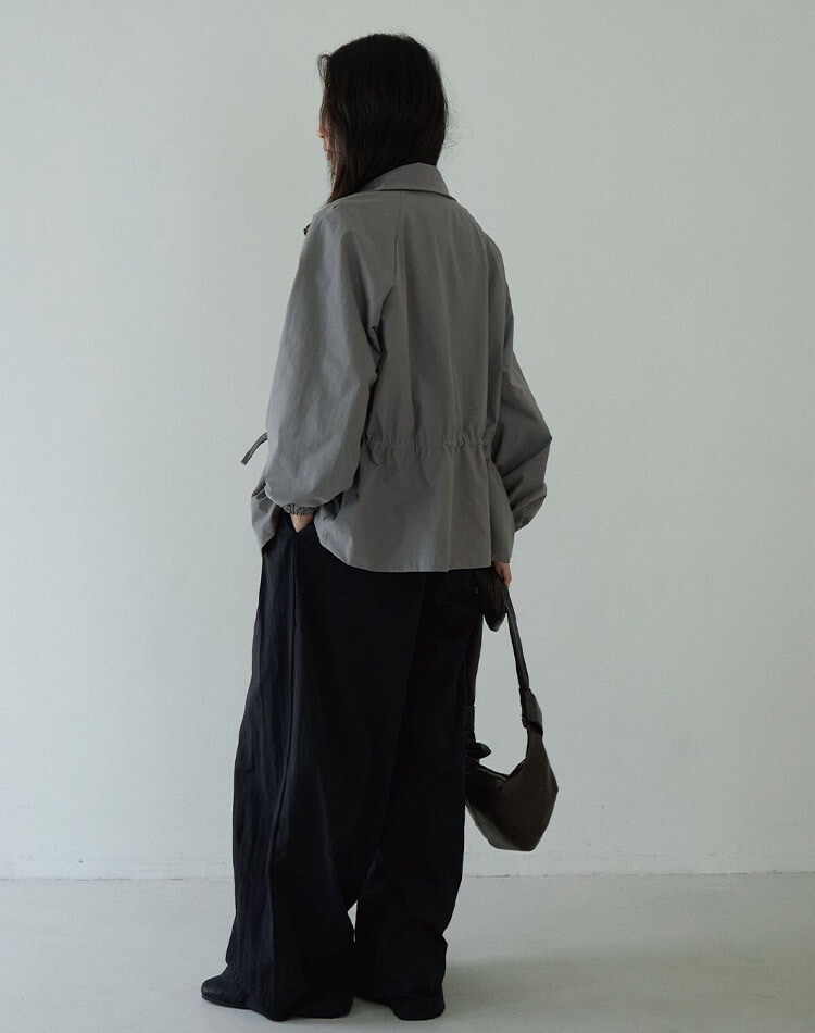 ゆったり くすみカラー 上品 ジップアップ アウター 