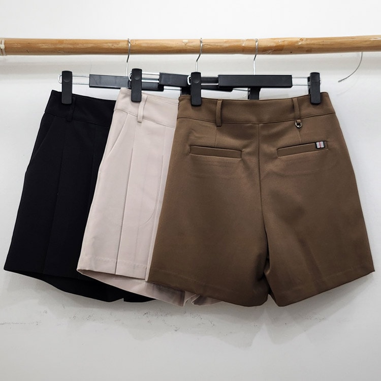 Ａライン ショート丈 プリーツ キュロット 韓国ゴルフウェア

