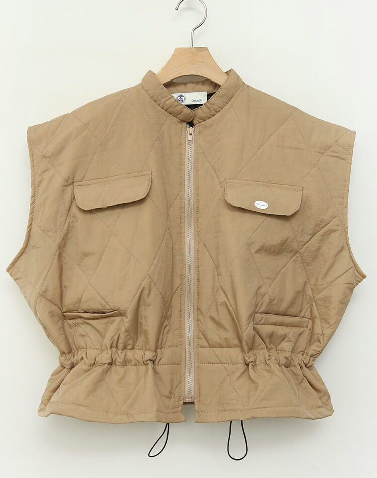 ダイヤ キルティング ベスト 韓国ゴルフウェア

