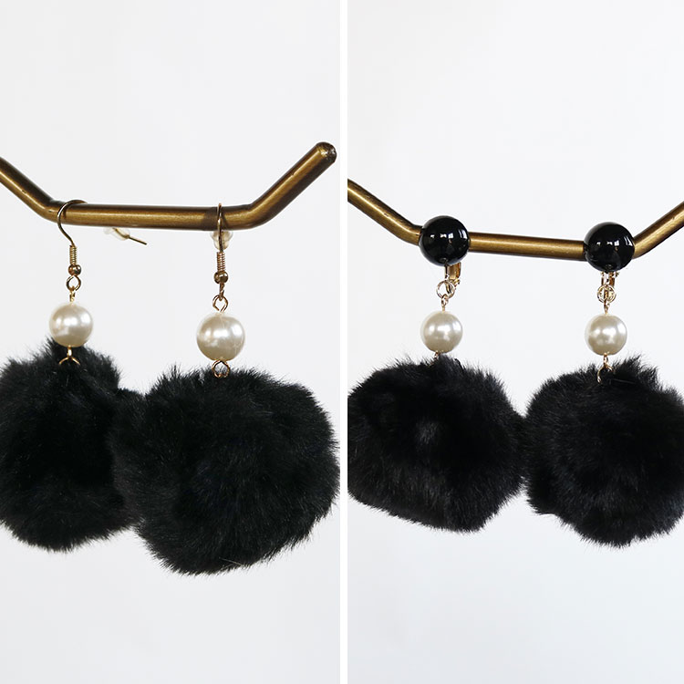 ファーピアス ファーイヤリング