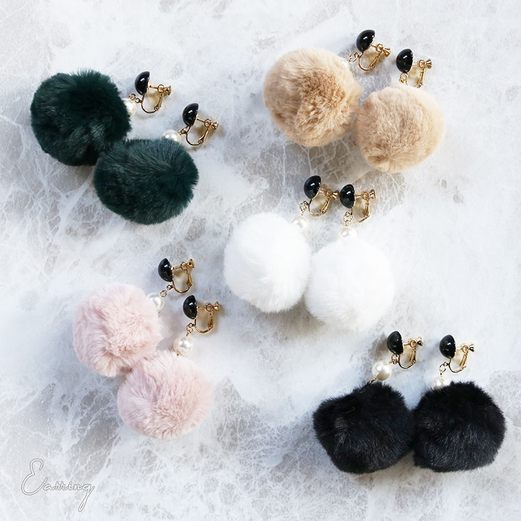 ファーピアス ファーイヤリング