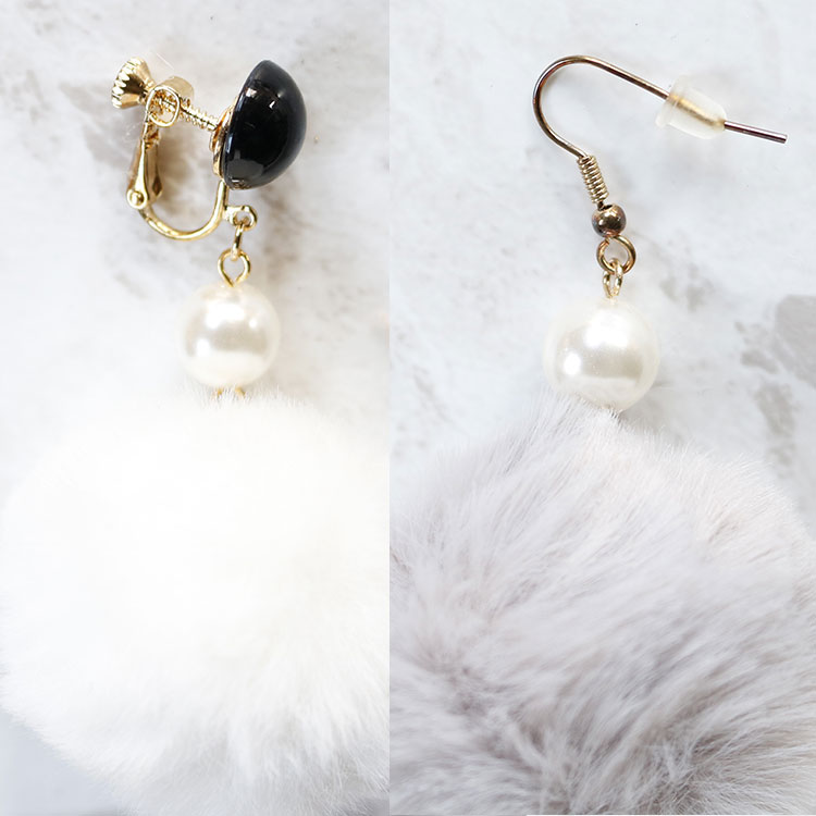 ファーピアス ファーイヤリング