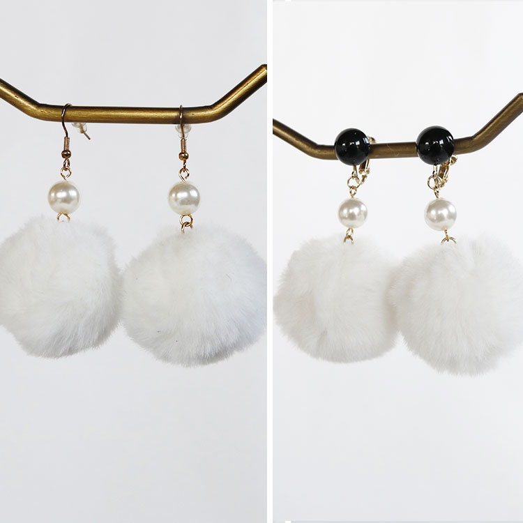 ファーピアス ファーイヤリング