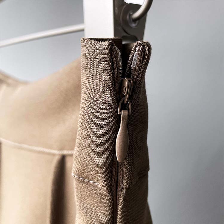 ハイウエスト 切り替えプリーツ ロングスカート