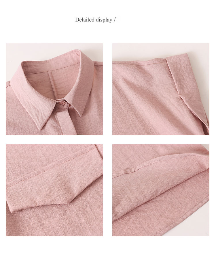 ロールアップ フレンチスリーブ 半袖 襟付き ブラウス