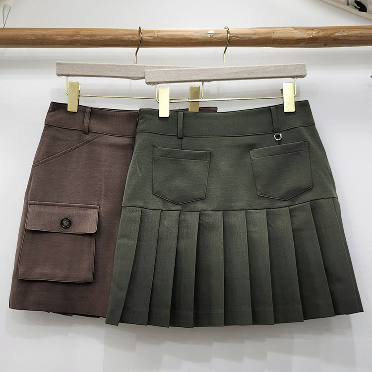 Ａライン 大きめポケット カーゴスカート 韓国ゴルフウェア

