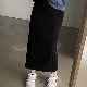 タイトフィット ケーブルニット ロングスカート