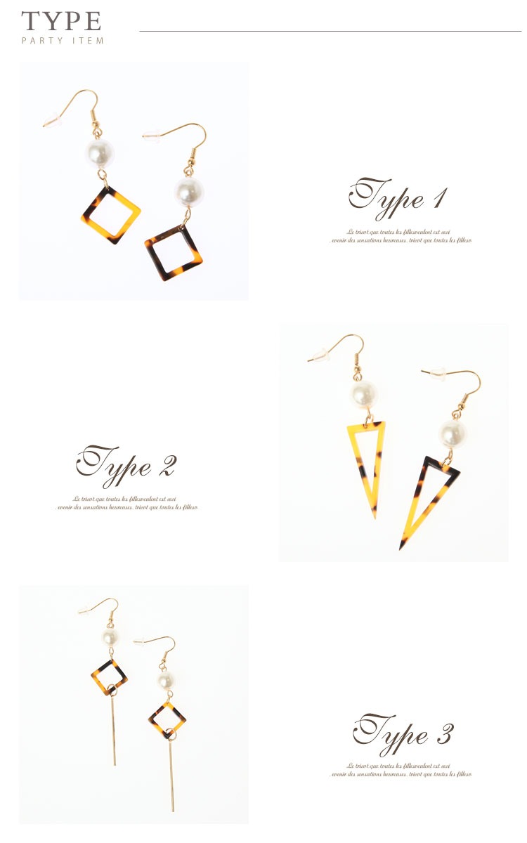 べっ甲とパールのゆらゆらピアス イヤリング