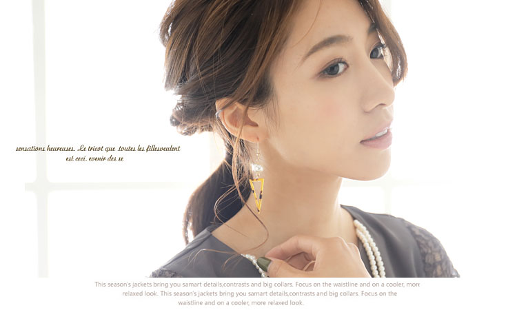 べっ甲とパールのゆらゆらピアス イヤリング