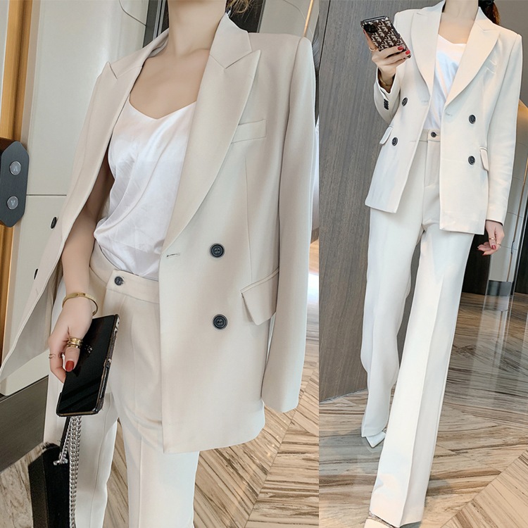 ダブルボタン かっこいい パンツスーツ | レディース