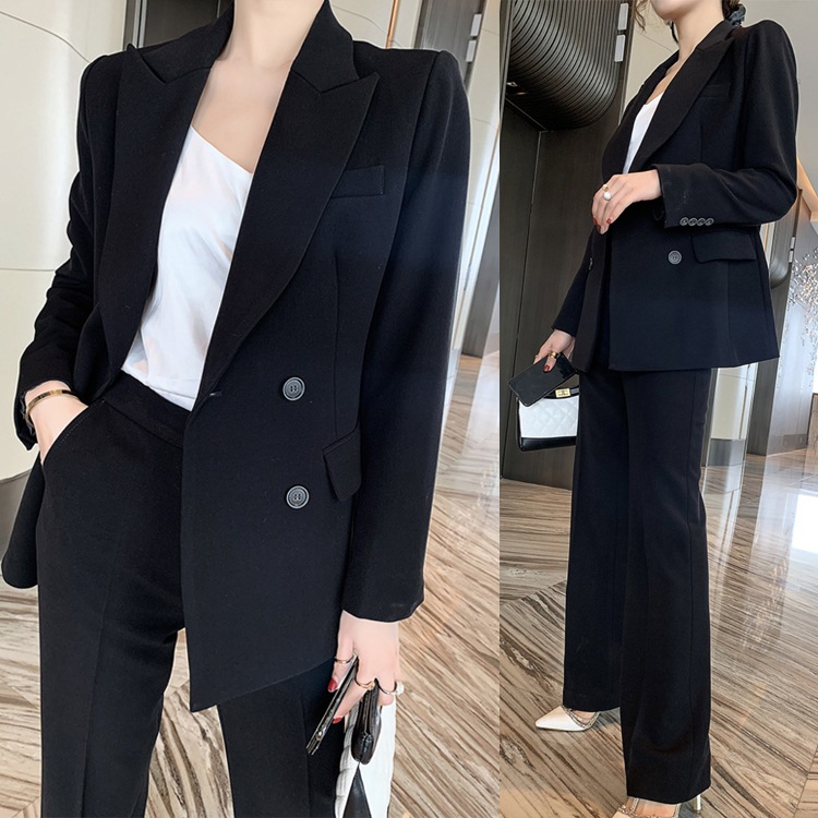 ダブルボタン かっこいい パンツスーツ