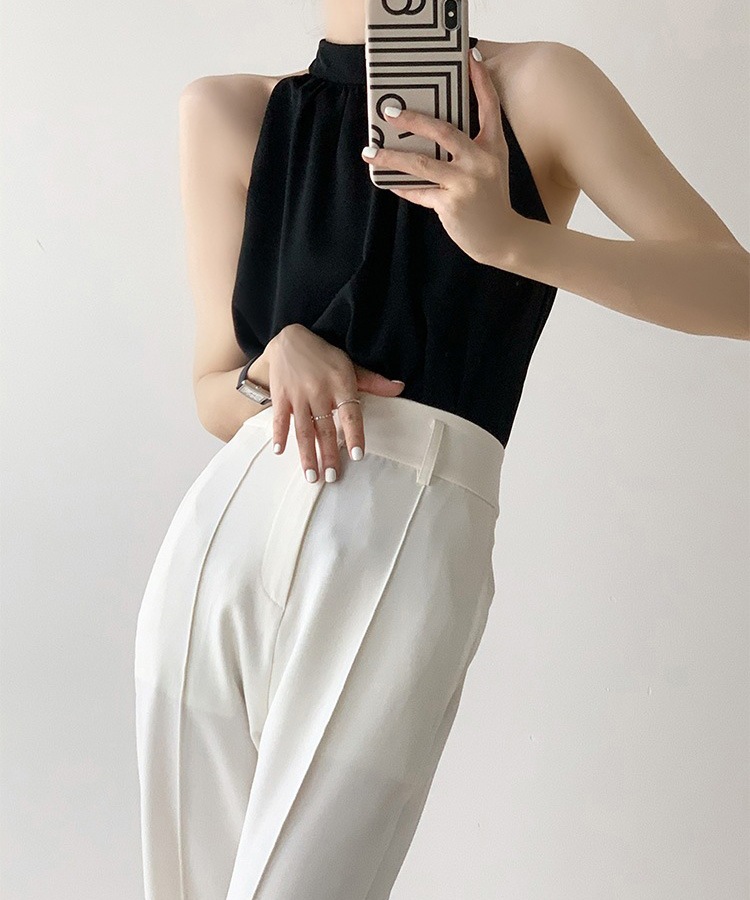 Aライン シフォン アメリカンスリーブ ブラウス